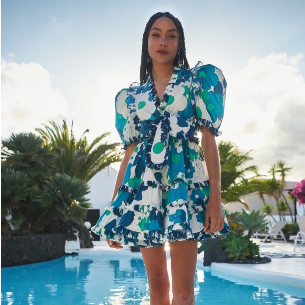 CELIA B OBSIDIANA DRESS (BLUE) NWT